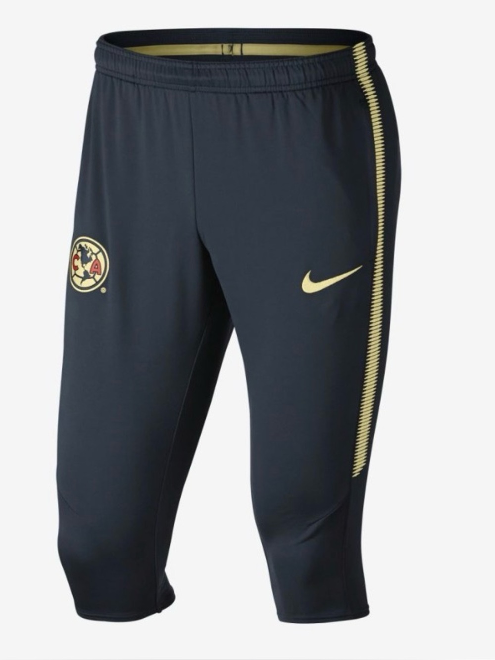 Nike Men’s Club America Navy 3/4 Length Squad Training Pants L Athletic